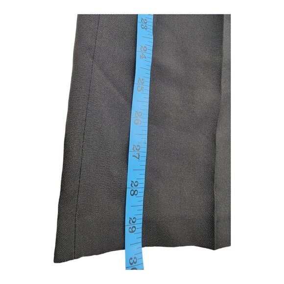 Haggar Pants Mens 32x30 Black Stria Classic Fit Pleated Expandable Waistband - Picture 9 of 11